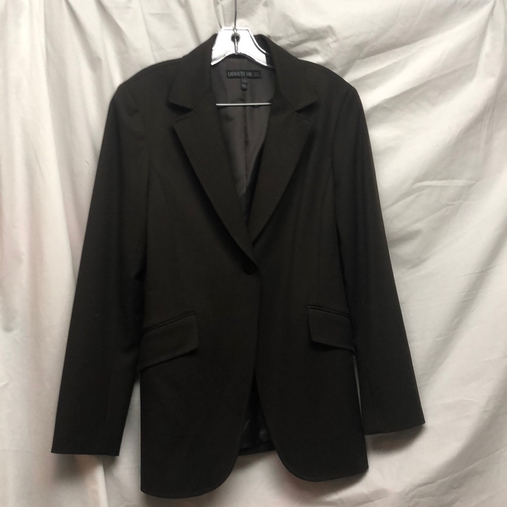Lafayette 148 boyfriend jacket wool elastane